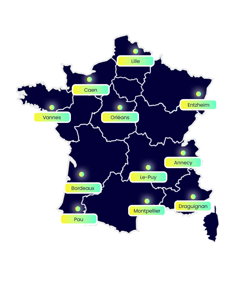 Carte des agences ATERNO en France