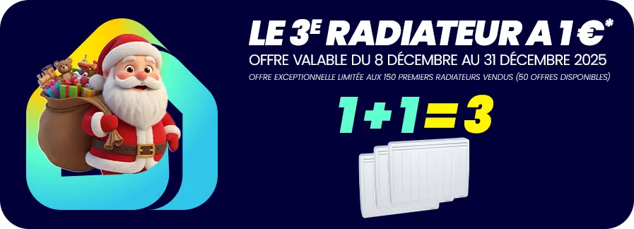 Offre de Noël Aterno 2025 - Le 3e radiateur à 1 €