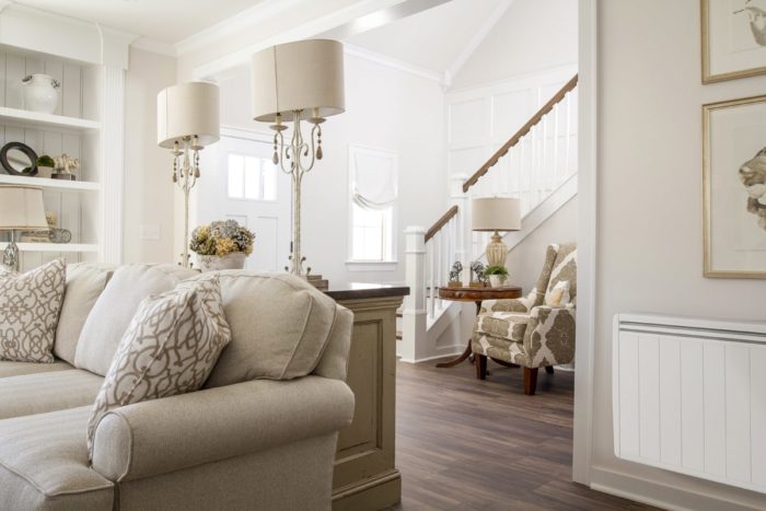 rez de chaussee d'une maison avec radiateur electrique