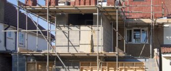 travaux d'extension d'une maison